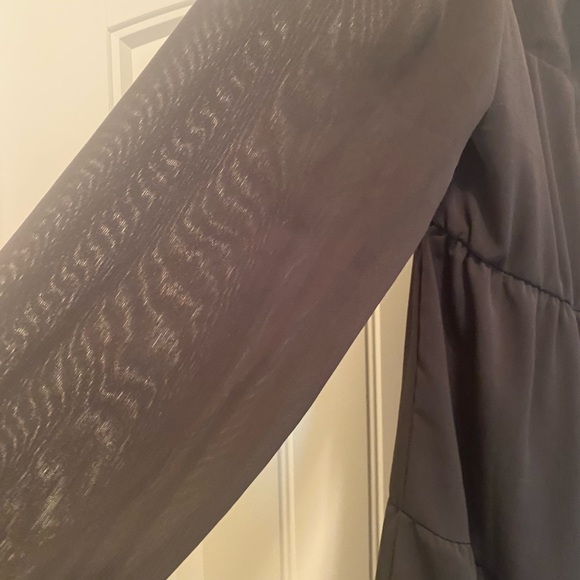 Kirundo Women’s Long Sheer Sleeve Mock Ruffle Neck Mini Dress - Picture 8 of 9